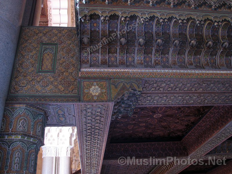 The main prayer hall of the Hassan II Mosque