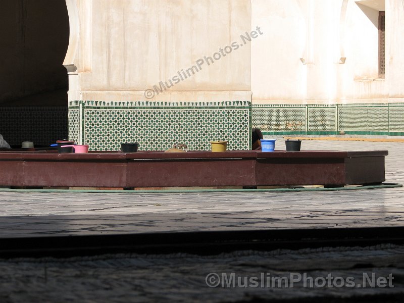 The place for doing ablution (wudhu) in the Ben Youssef Mosuqe