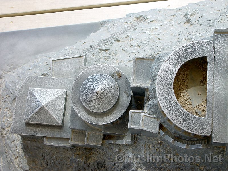 A model of the Masada fortress seen from above